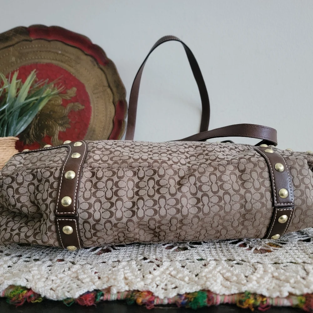 Coach Vintage Tote bag Rare Boho Gold Studded Purse